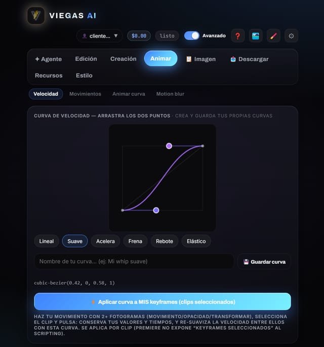 Curvas de velocidad — Viegas AI