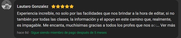 Reseña de un alumno de Viegas Academy PRO en Skool