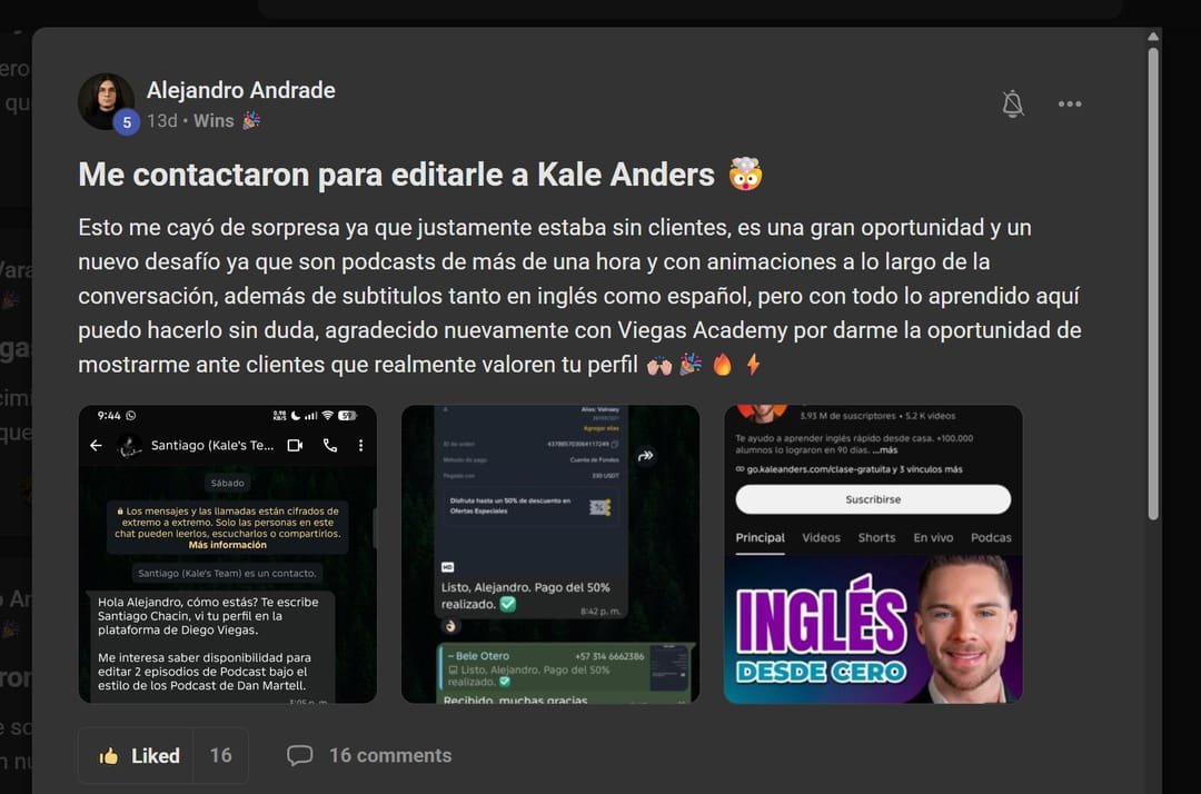 Testimonio de alumno de Viegas Academy