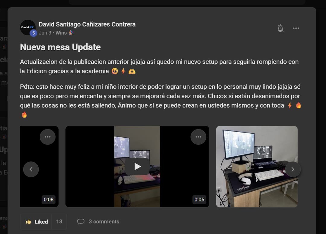 Captura real de la comunidad de Viegas Academy