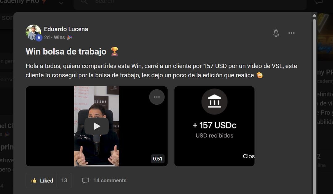 Testimonio de alumno de Viegas Academy