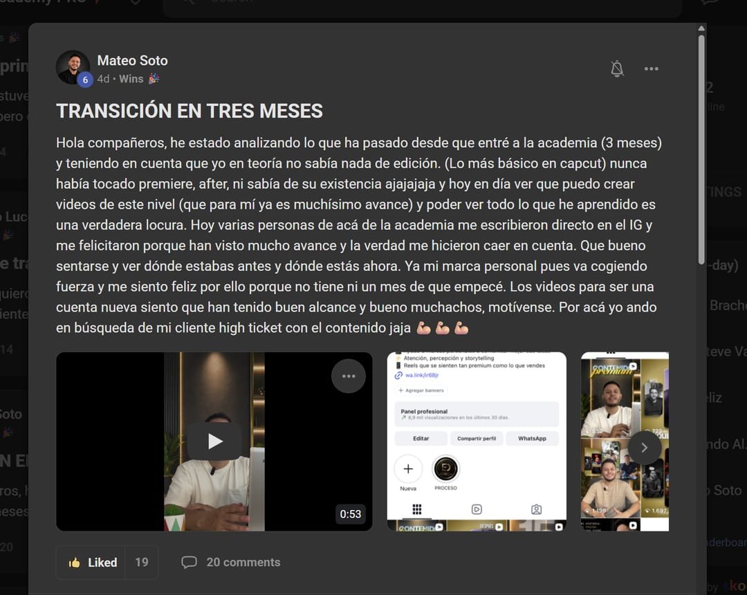 Testimonio de alumno de Viegas Academy