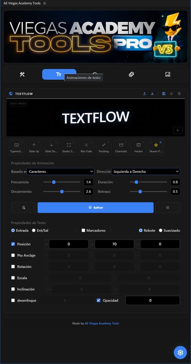 TextFlow — Viegas Academy Tools PRO