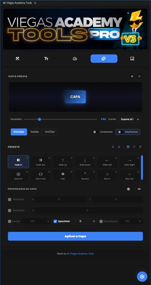 Viegas Motion — Viegas Academy Tools PRO